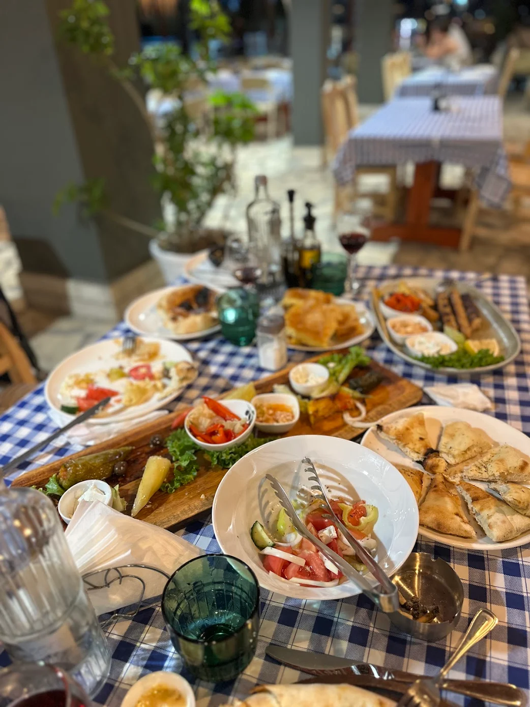 Full table At Sophra Open Kitchen Restaurant